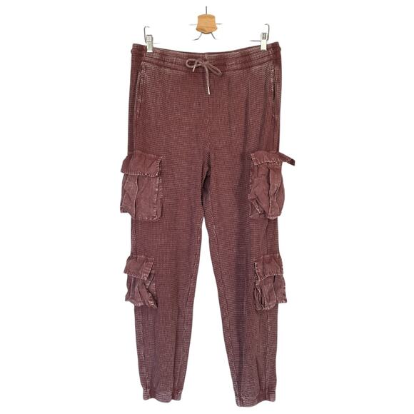 Hard Tail Forever Pants Women Size XL Pink Cargo Joggers Waffle Grunge Gorpcore - Picture 1 of 12